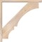 Ekena Millwork Balboa Block Smooth Bracket w/ Offset Brace, Douglas Fir, 3 1/2"W x 34"D x 34"H BKT0402X34X34BOA05SDF - alternate 3